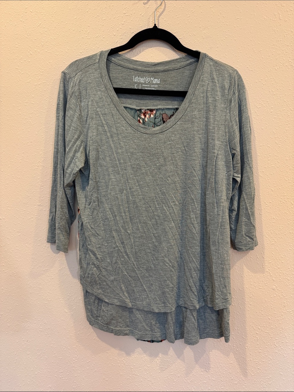 Latched Mama Sage Green Layered Nursing Tee